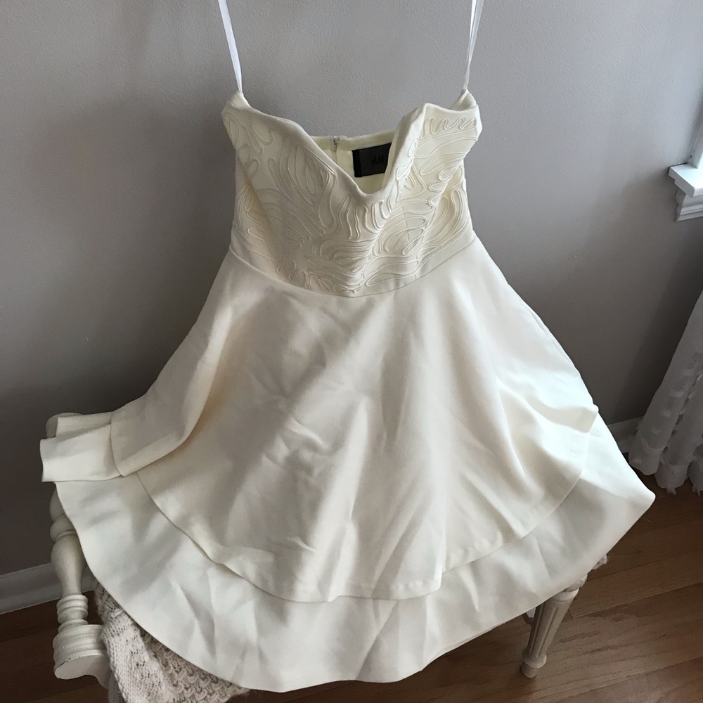 Cream Peplum Dress